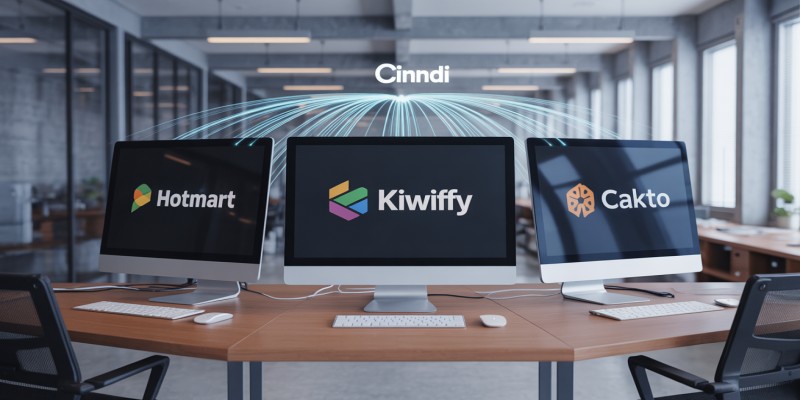 Integre Hotmart, Kiwify e Cakto com a CINNDI: automação eficiente